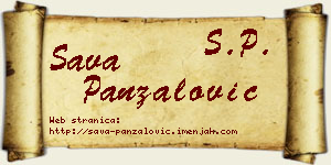 Sava Panzalović vizit kartica